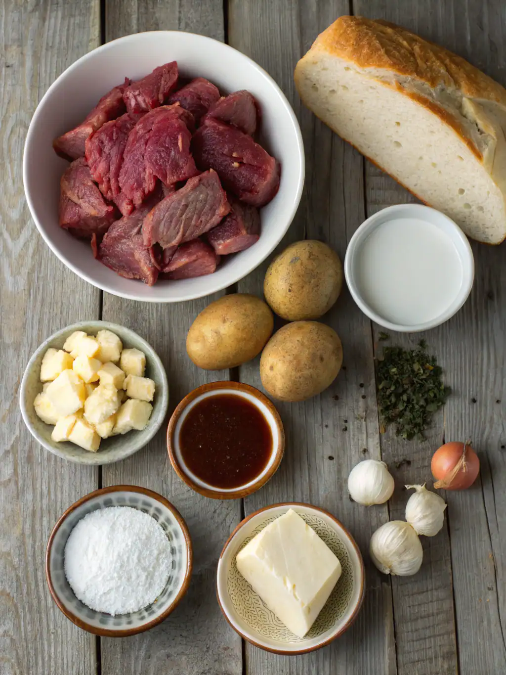 Ingredients for Beef Manhattan Recipe