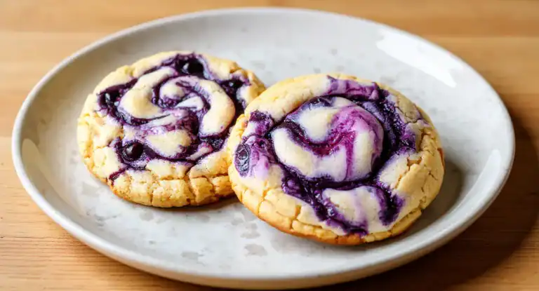Blueberry Cheesecake Swirl Cookies