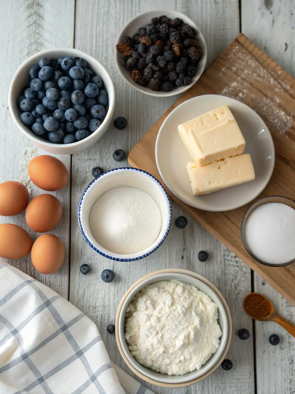 Ingredients for Blueberry Cheesecake Swirl Cookies