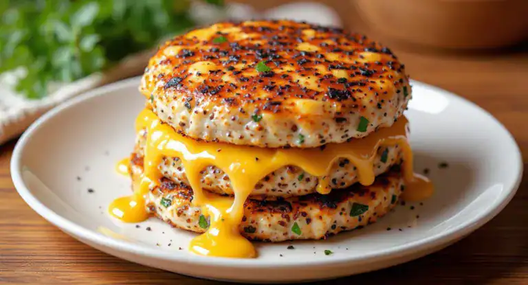 Cheddar Ranch Chicken Burgers