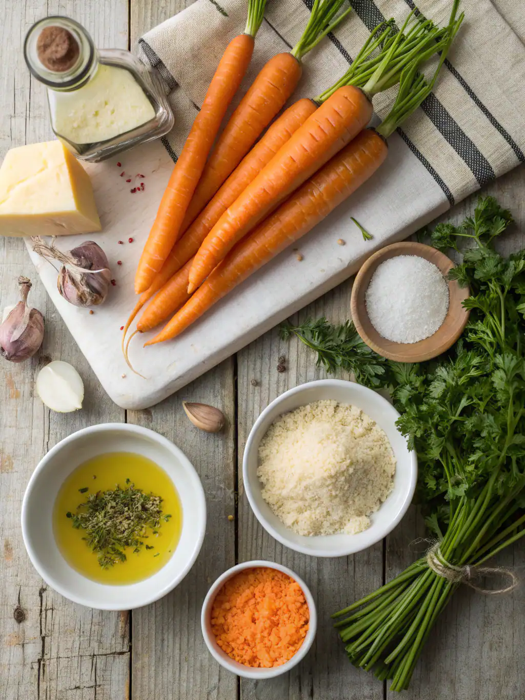 Ingredients for Crispy Smashed Carrots Recipe