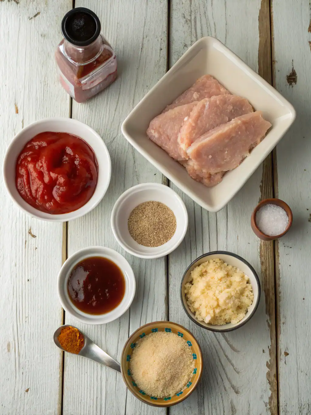 Ingredients for Garlic Parmesan Chicken Meatloaf