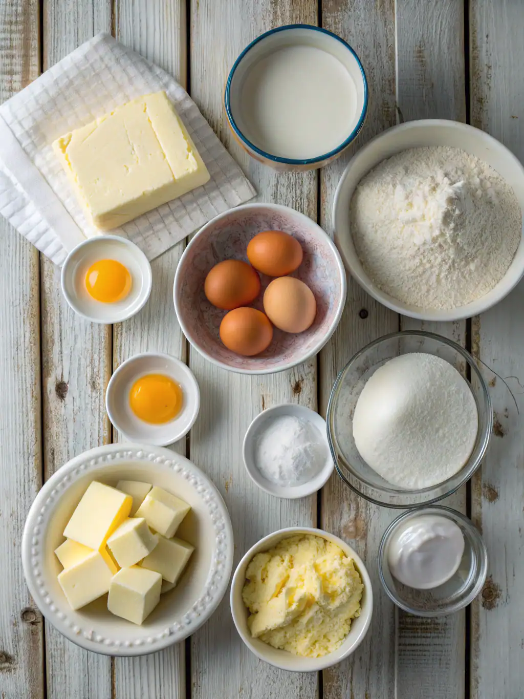 Ingredients for Japanese Cotton Cheesecake Cupcakes