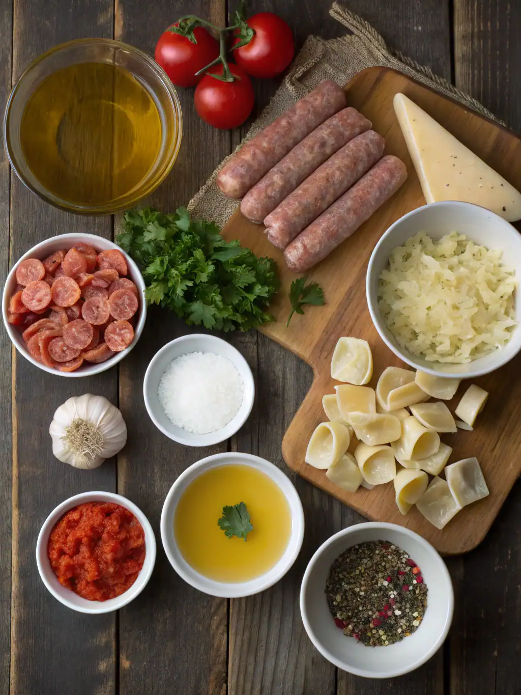 Ingredients for Parmesan Italian Sausage Soup