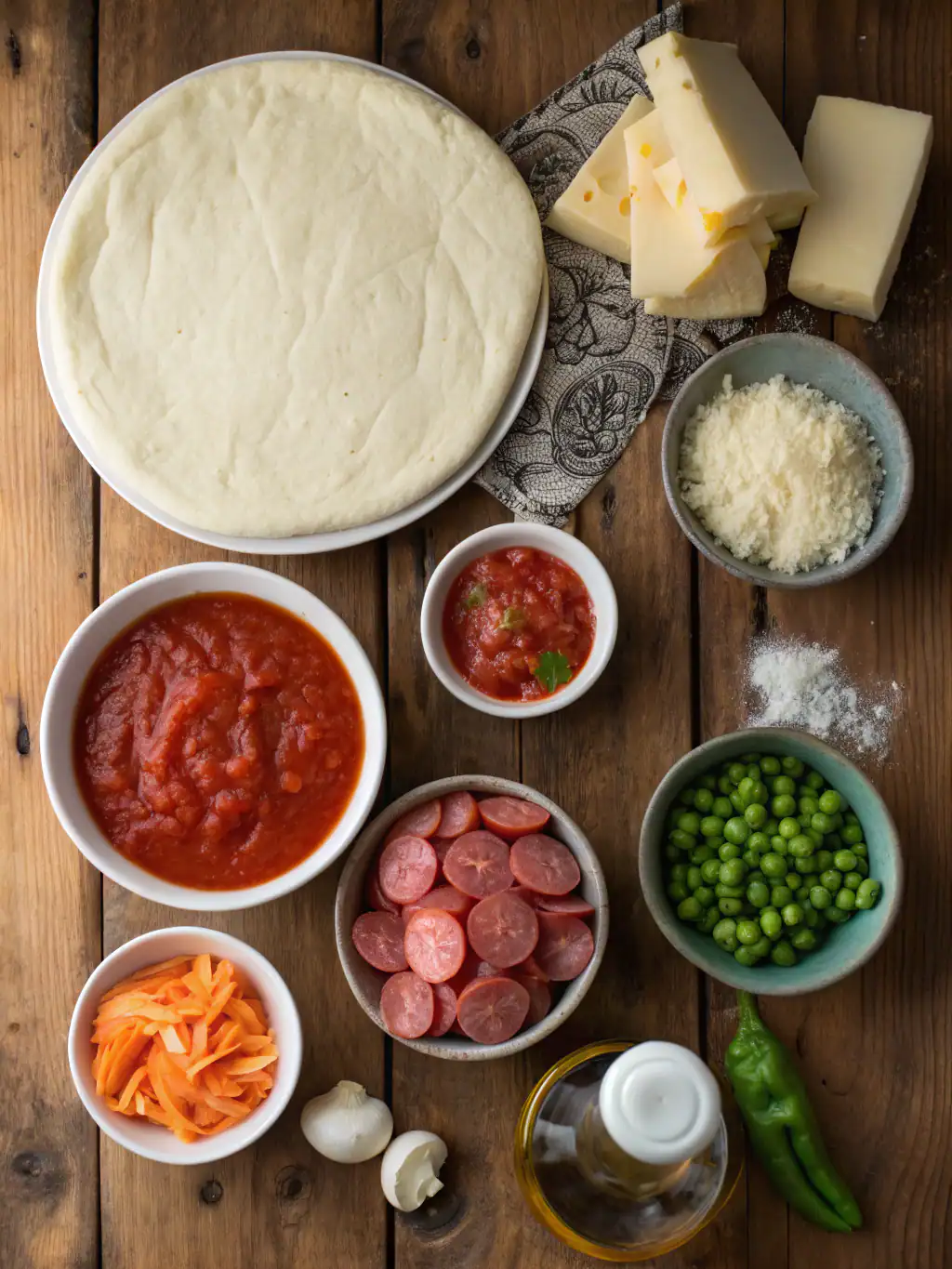 Ingredients for Pizza Pot Pies