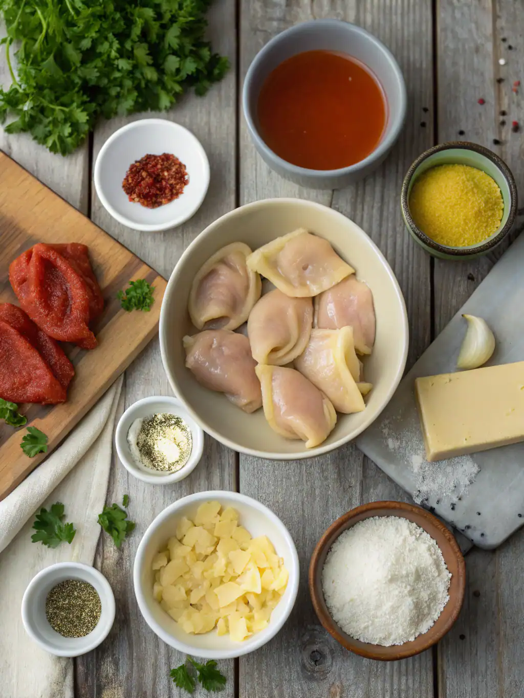 Ingredients for Spicy Garlic Butter Chicken Tortellini Recipe