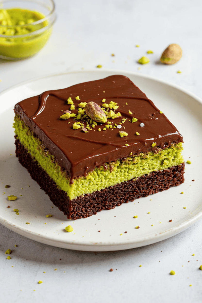 Easy Dubai Chocolate Brownies with Pistachio – Rich & Moist