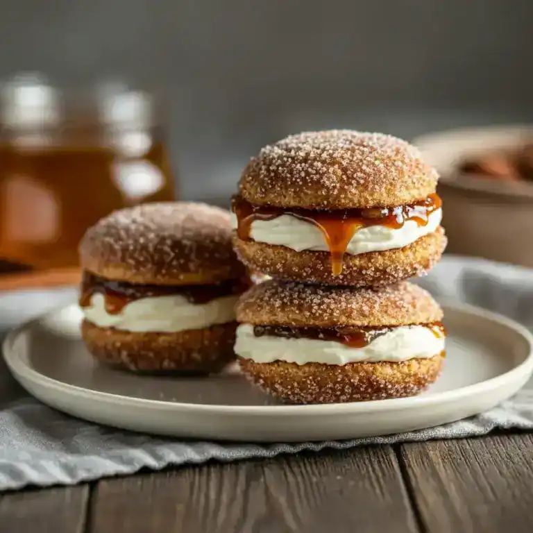 Apple Cider Whoopie Pie Cookies with Caramel Filling