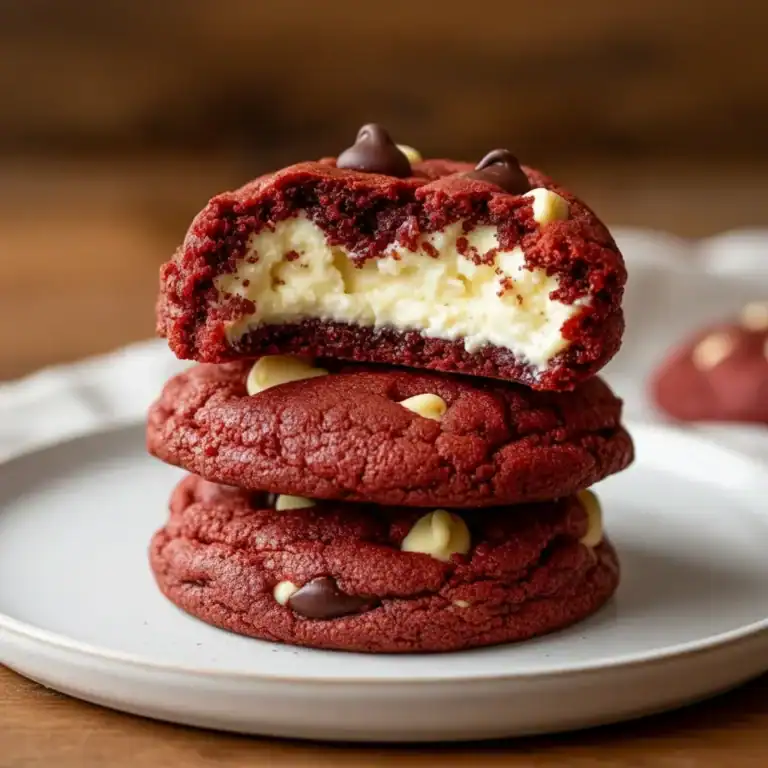 Cheesecake Stuffed Red Velvet Cookies – The Best of Both Worlds