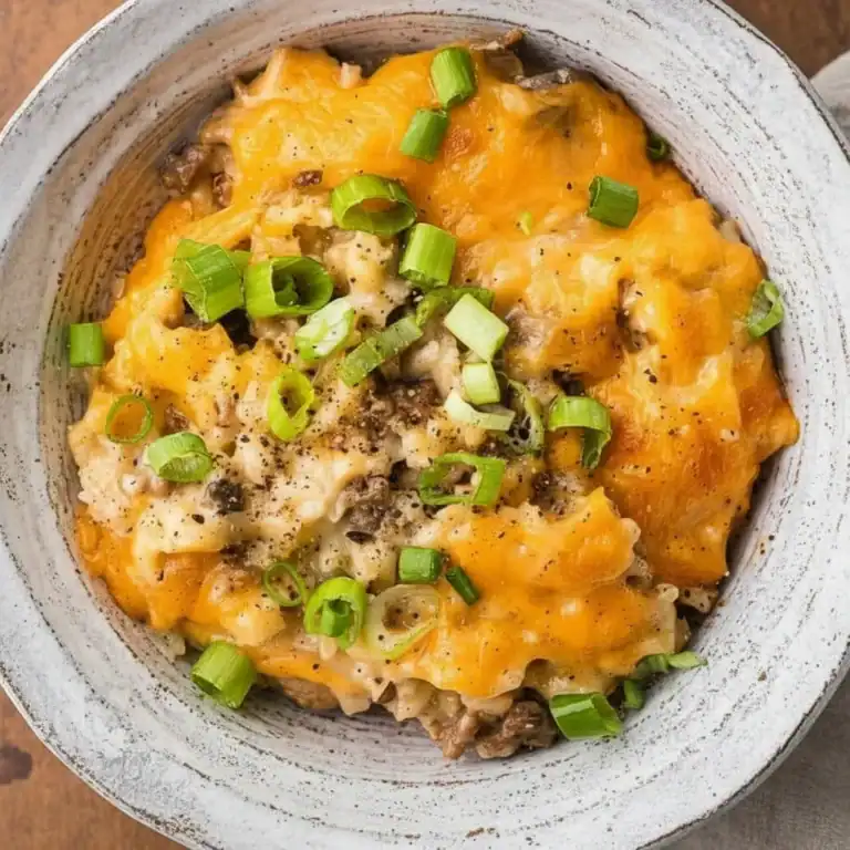 Cheesy Ground Beef Rice Casserole