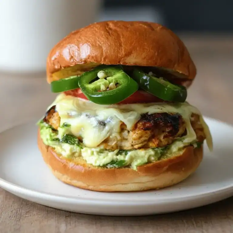 Easy Jalapeño Pepper Jack Chicken Burger Recipe