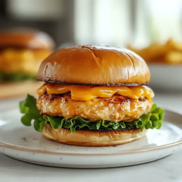 Juicy Chicken Cheddar Burger Recipe: A Lighter Alternative