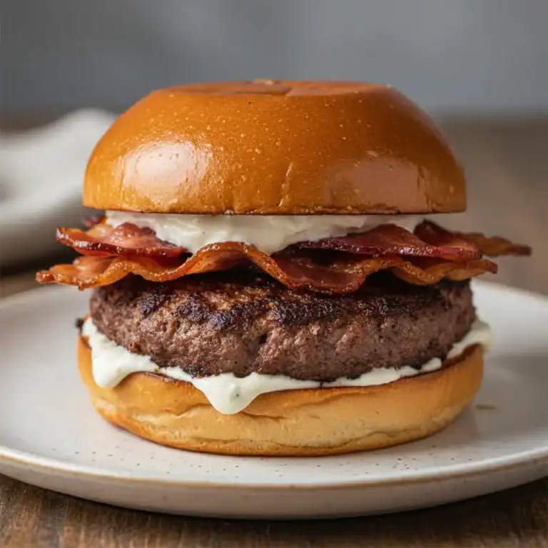 Juicy Ground Beef Smash Burgers with Feta Cheese