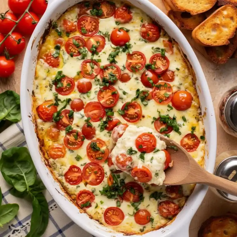 Caprese Dip Recipe Warm Cheesy Appetizer