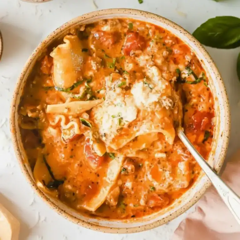 Easy Creamy Lasagna Soup Recipe