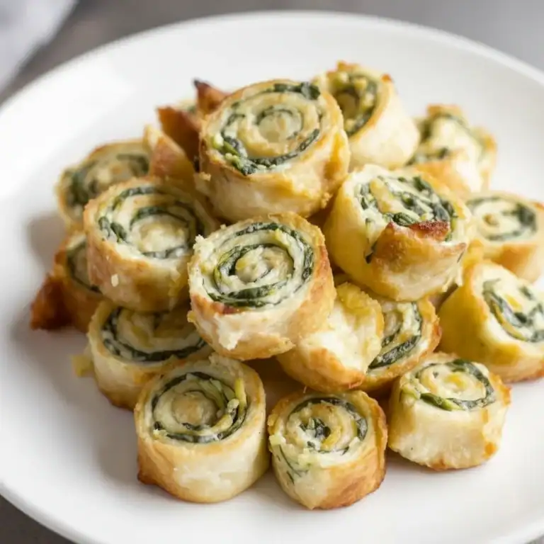 Spinach Dip Pinwheels Recipe Puff Pastry Appetizer