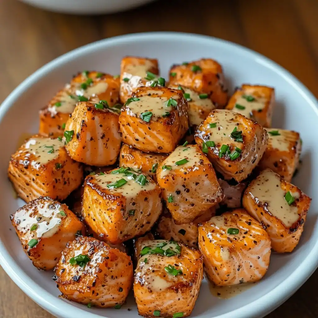Bang Bang Salmon Bites Bowls Recipe - Spicy and Juicy Bites