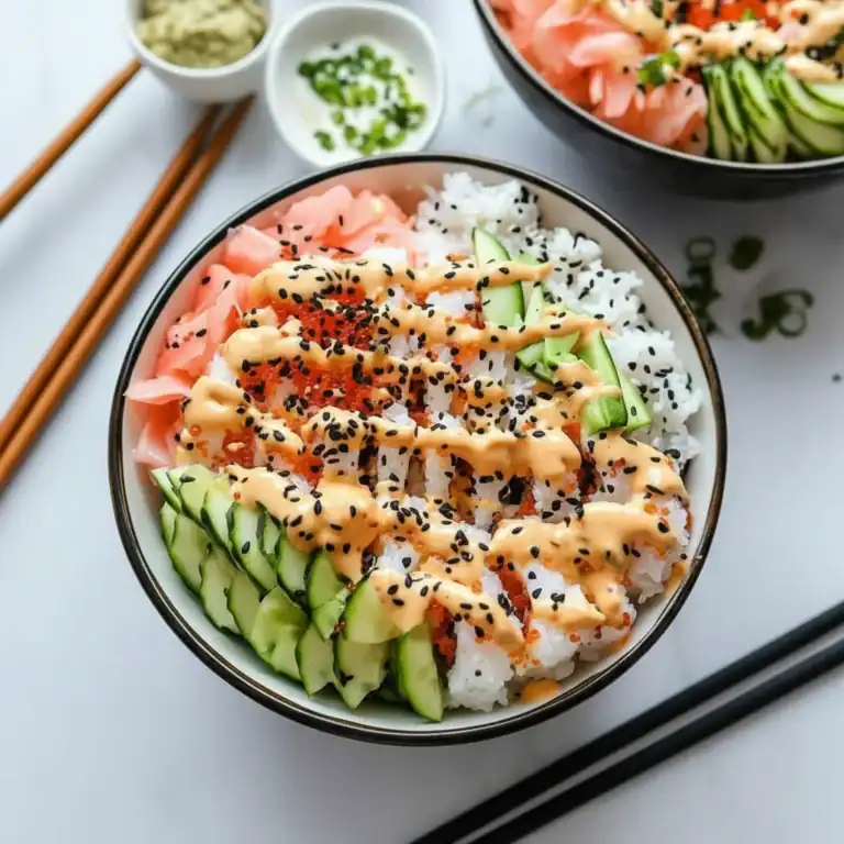 California Roll Sushi Bowls Recipe - Fresh and Customisable