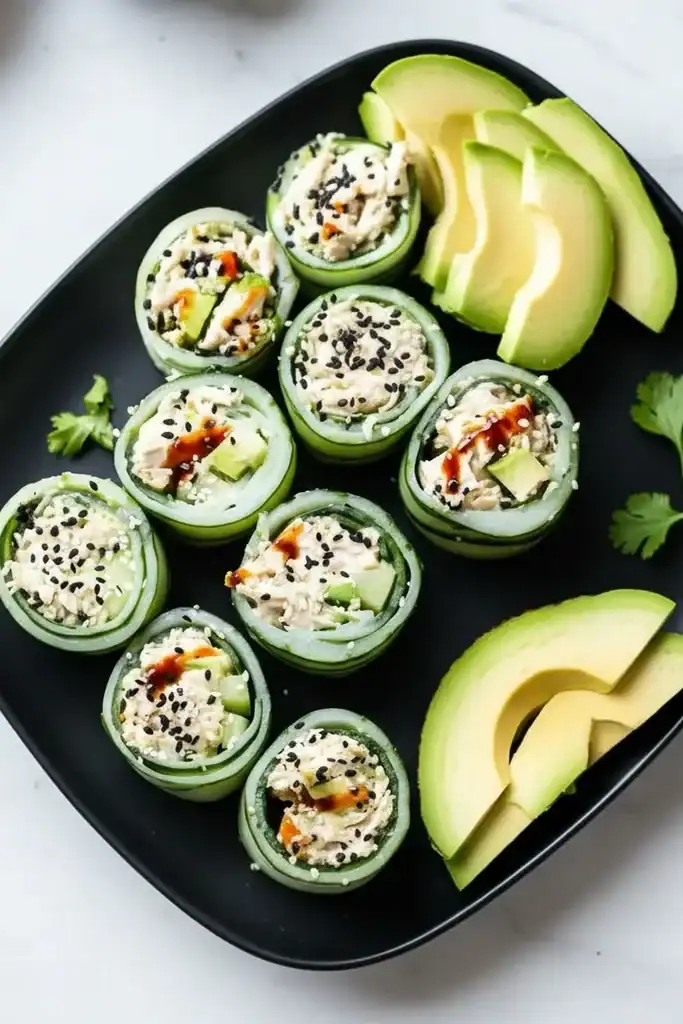 Chicken Salad Cucumber Roll Ups Recipe