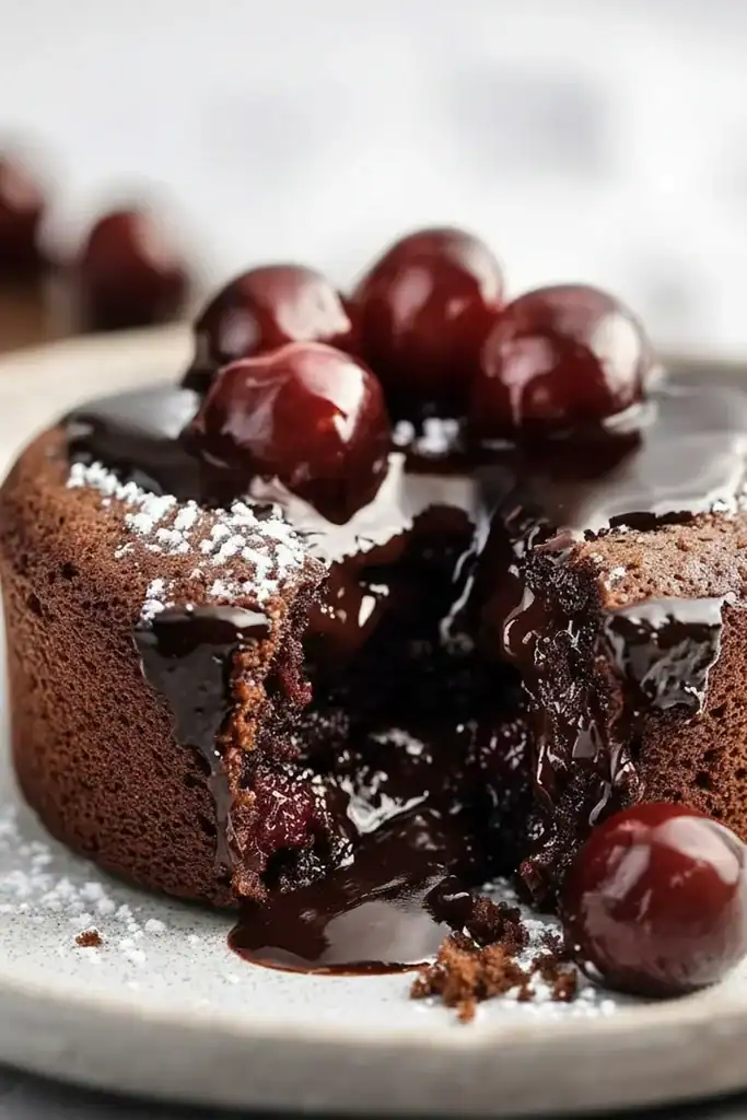 Chocolate Cherry Lava Cakes Recipe