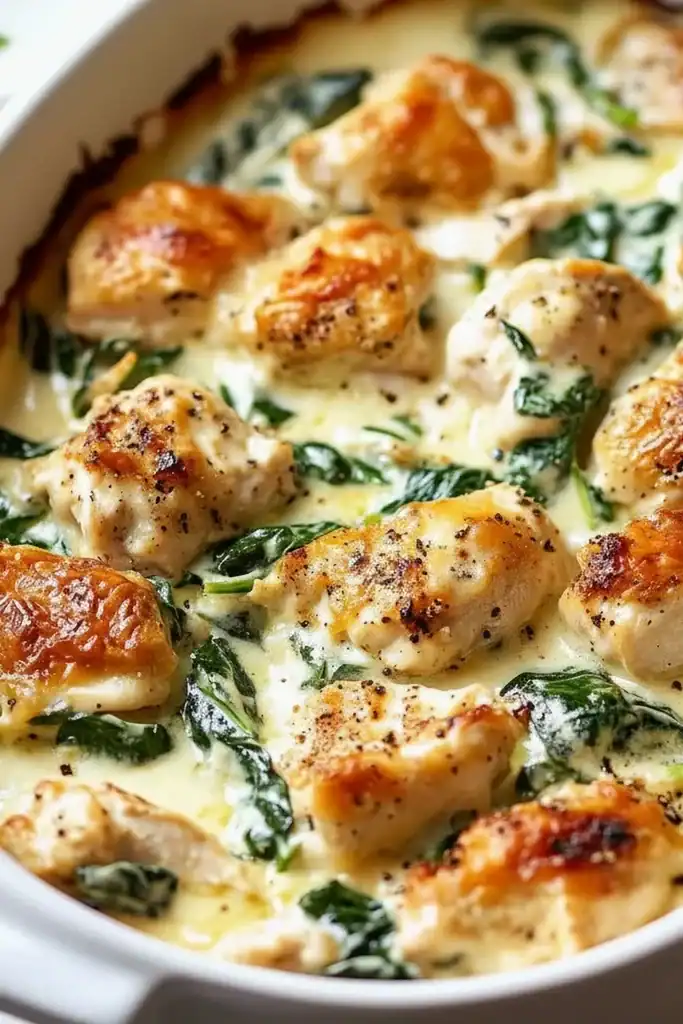 Creamy Spinach Chicken Casserole Recipe