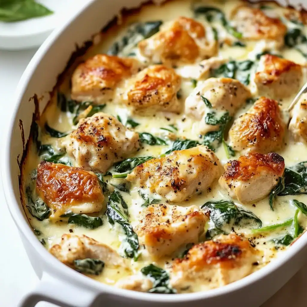 Creamy Spinach Chicken Casserole Recipe