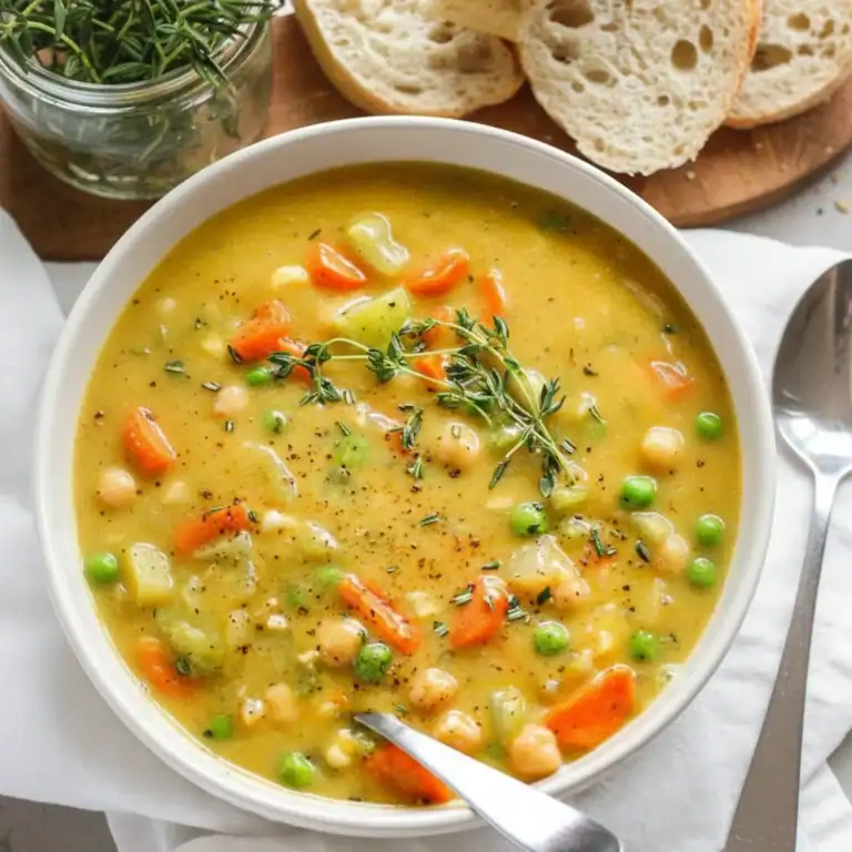 Creamy Vegetable Soup Recipe - Comforting One Pot Bowl