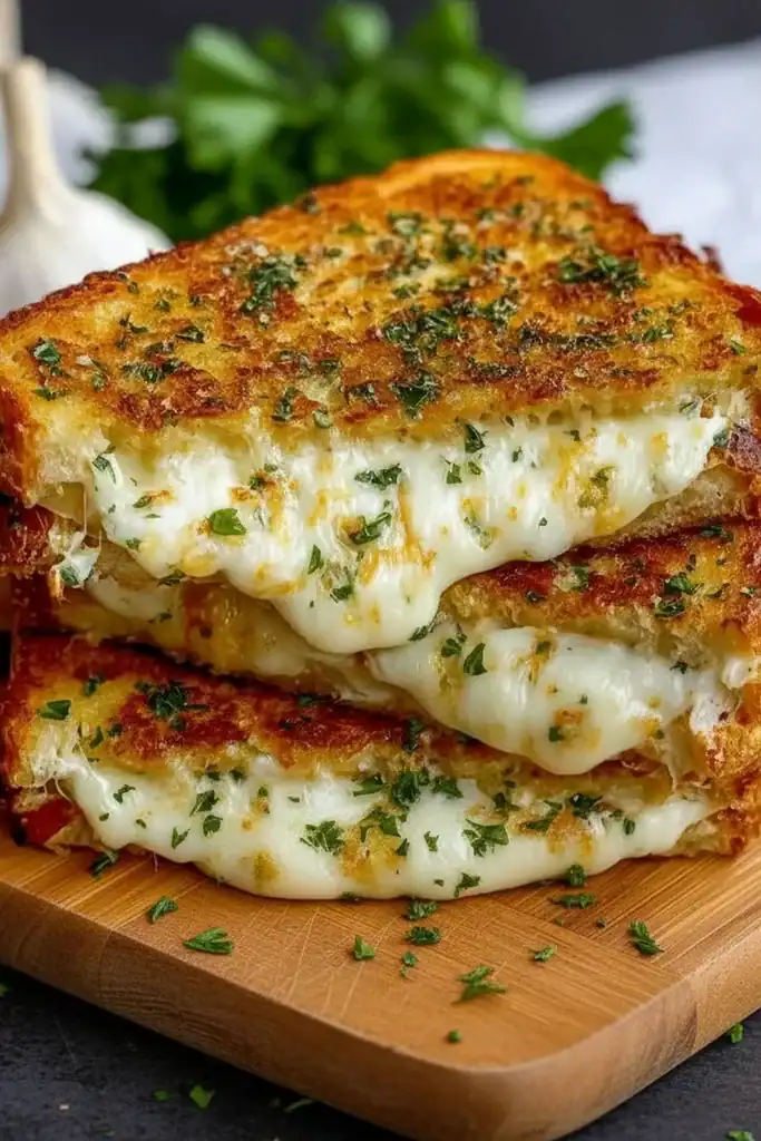 Garlic Bread Grilled Cheese Recipe