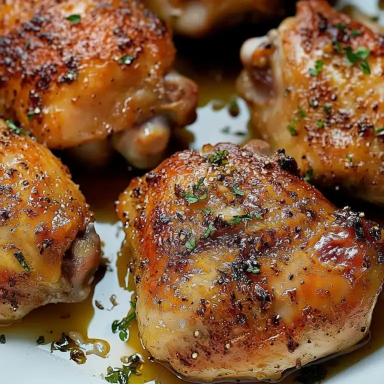 Garlic Butter Roasted Chicken Thighs