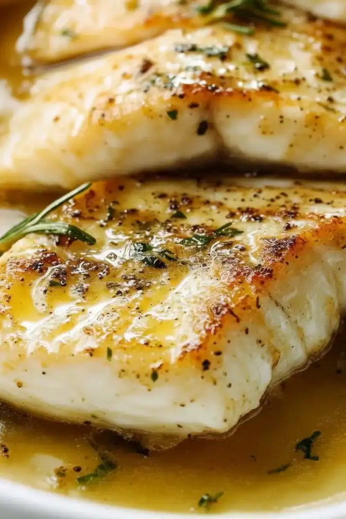 Garlic Butter Seared White Fish Recipe
