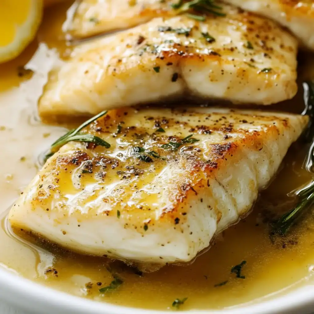 Garlic Butter Seared White Fish Recipe