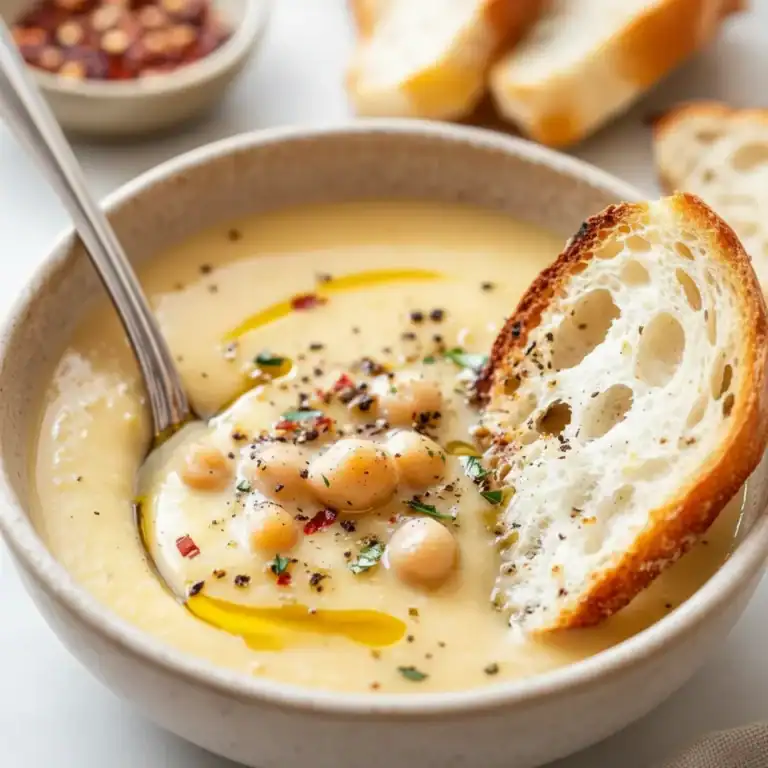 Garlic Chickpea Soup Recipe - Filling and Satisfying Bowl