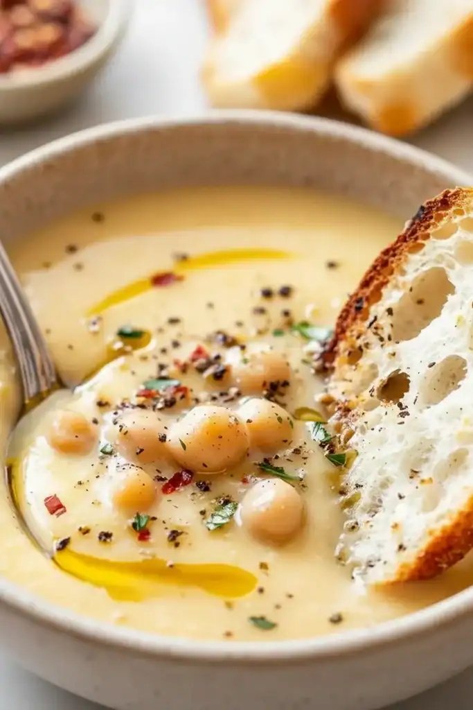 Garlic Chickpea Soup Recipe