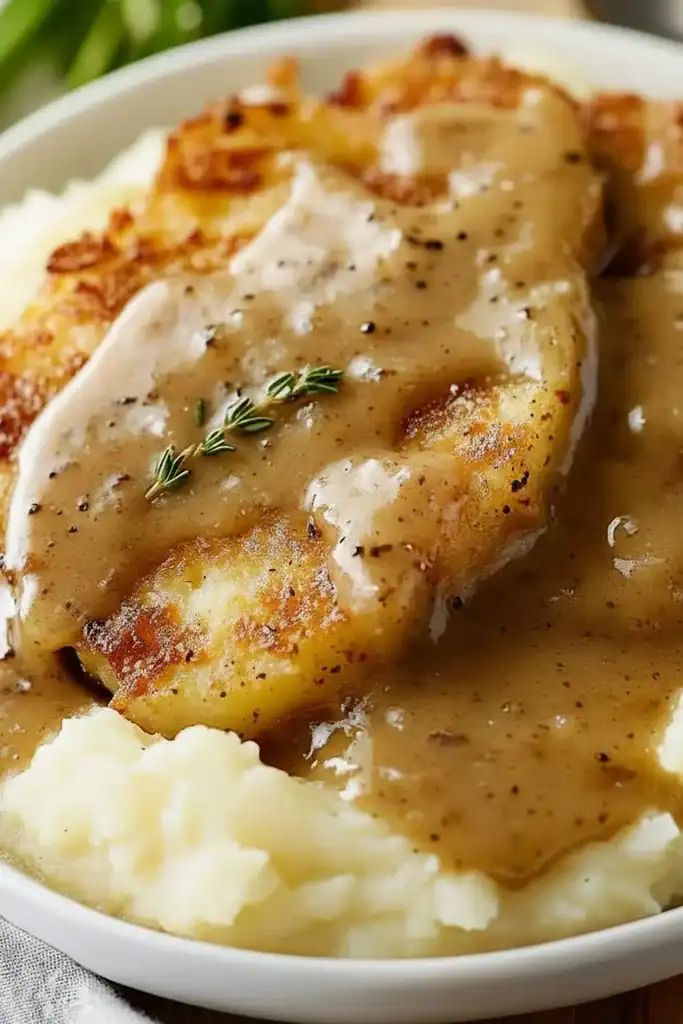 Mashed Potatoes With Country-Style Gravy