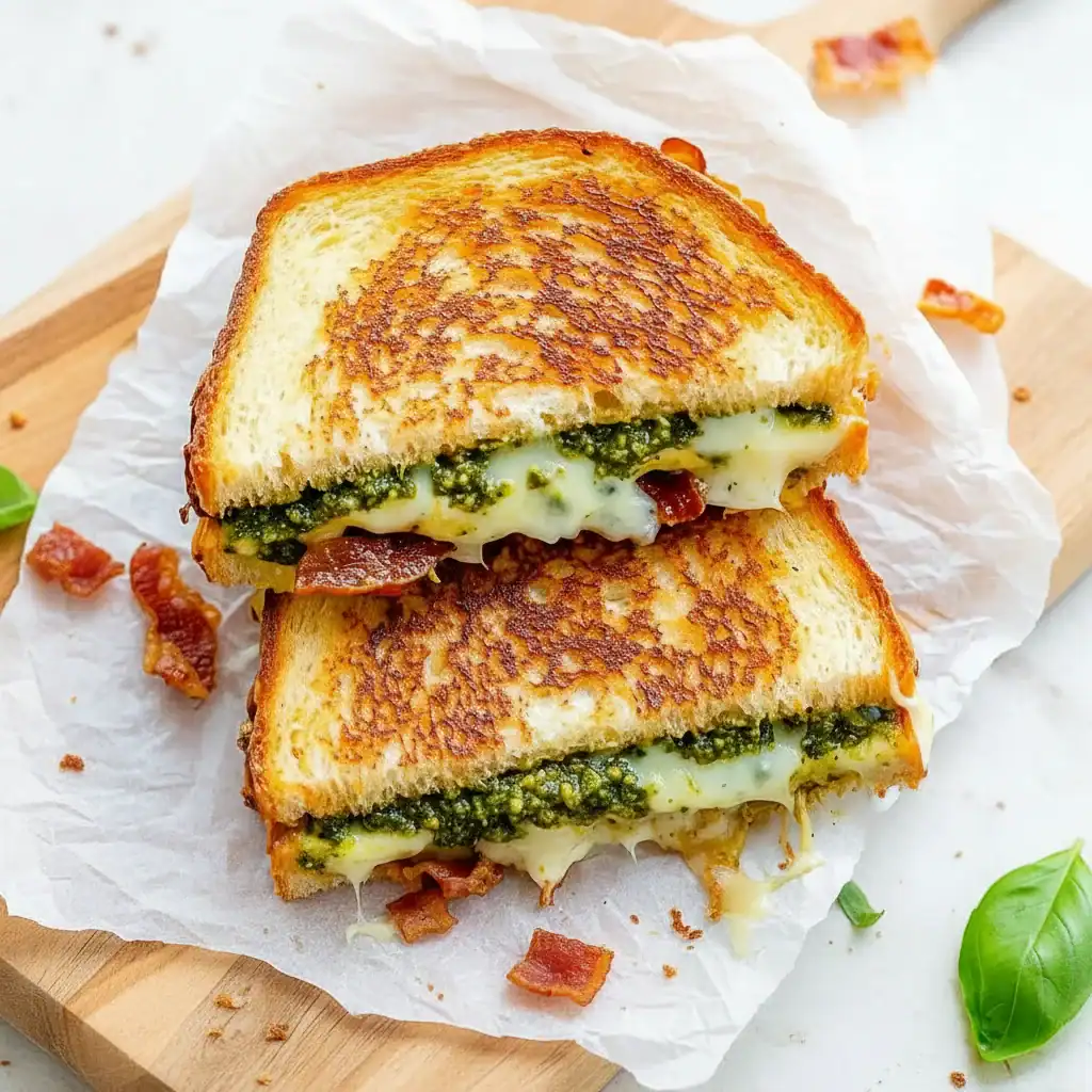 Pesto Grilled Cheese Recipe - Crispy Sourdough Favorite