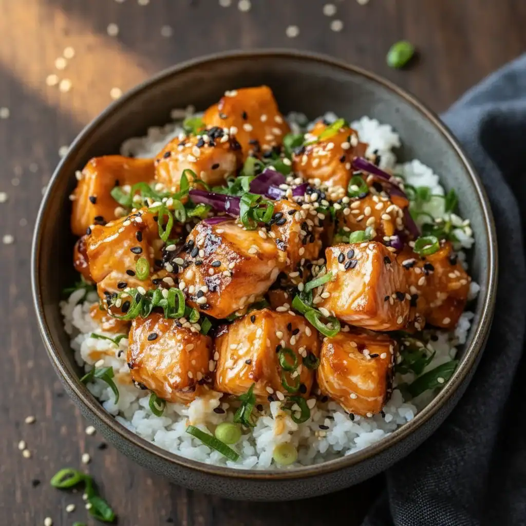 Salmon and Rice Bowl Recipe - Perfectly Seared Fish