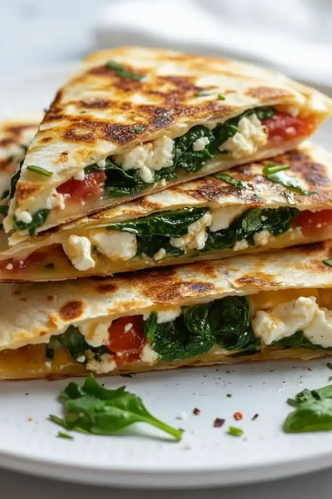 Spinach Feta Quesadillas Recipe