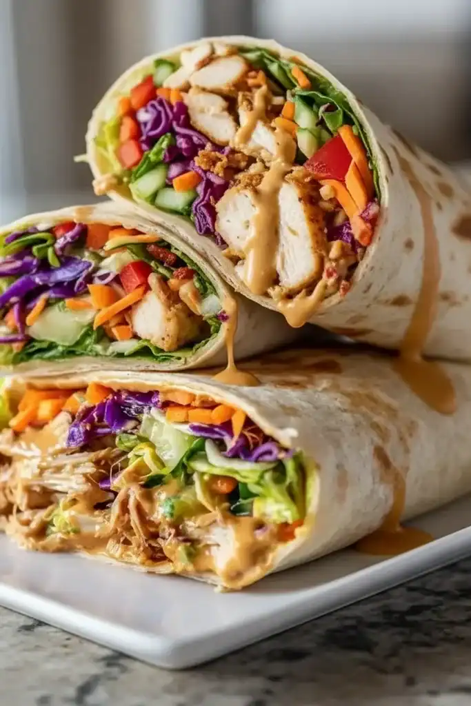 Thai Peanut Chicken Wraps Recipe