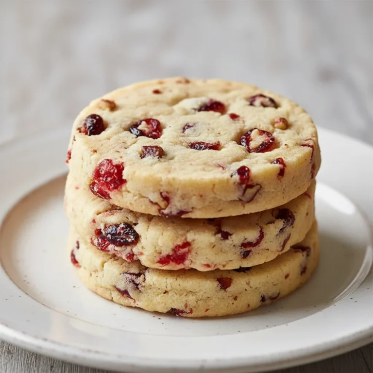 Buttery Cranberry Shortbread Cookies