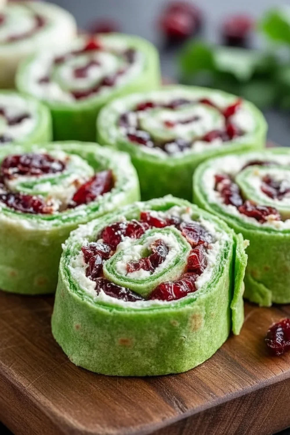 Christmas Cranberry Pinwheels