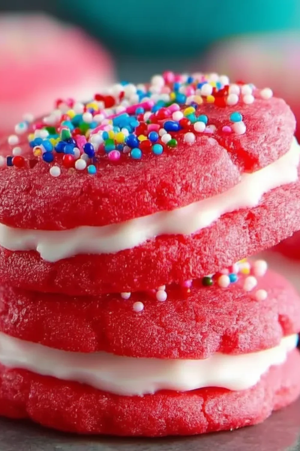 Raspberry Jello Sugar Cookies