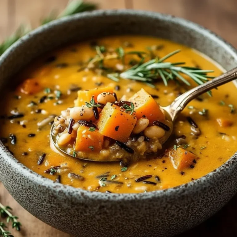 Comforting Pumpkin Wild Rice Soup