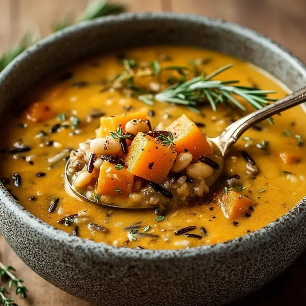 Comforting Pumpkin Wild Rice Soup