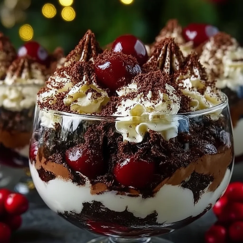 Decadent Christmas Black Forest Trifle