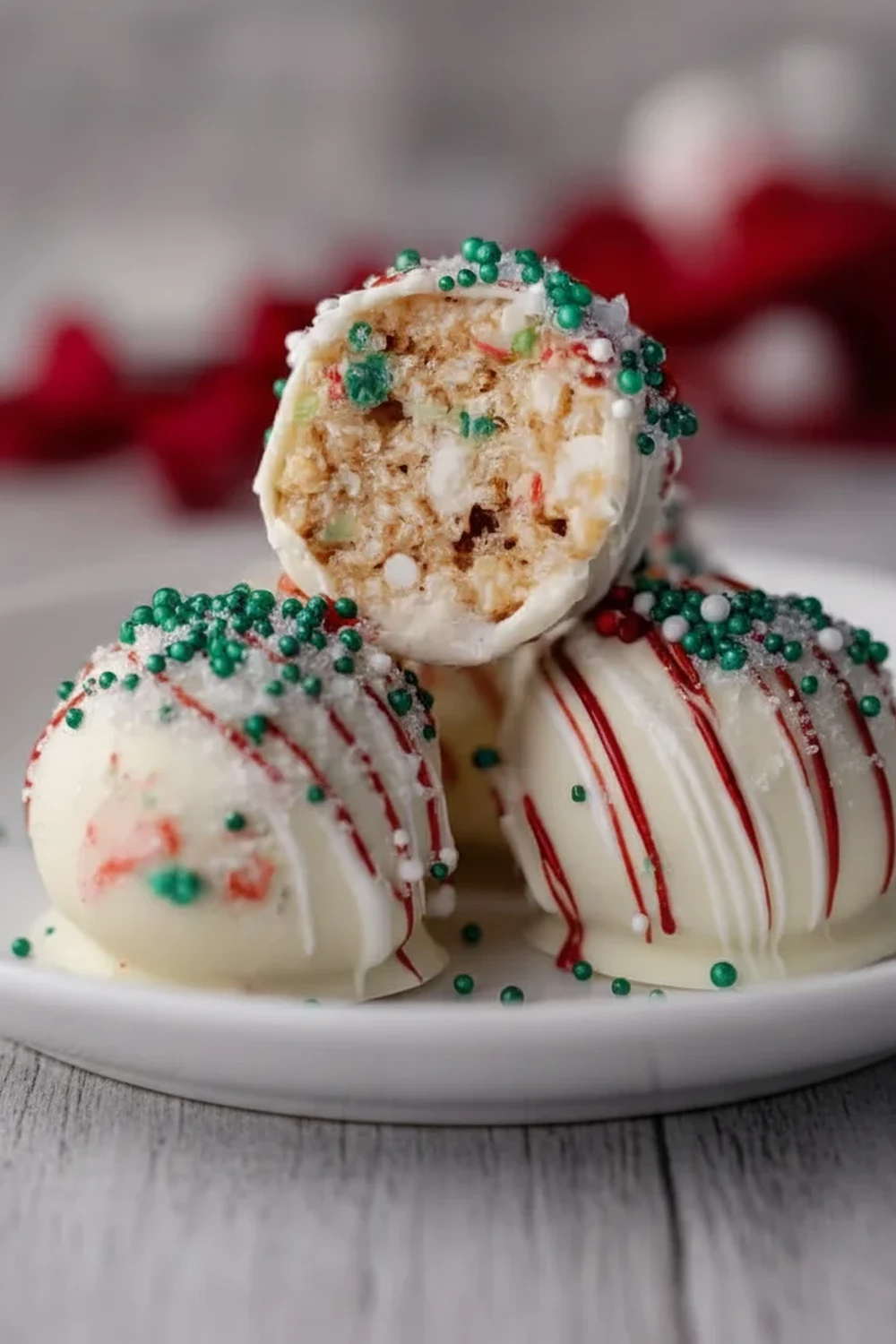 Christmas Tree Cake Truffles