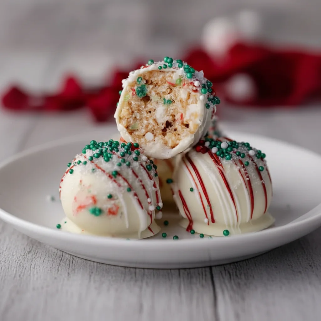 Festive Christmas Tree Cake Truffles