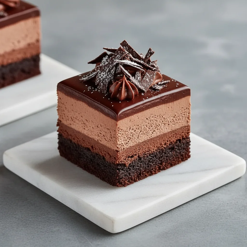 Fudgy Chocolate Mousse Brownies