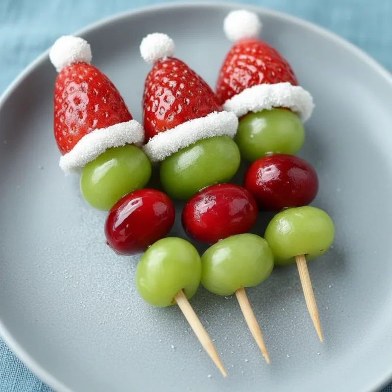 Refreshing Christmas Fruit Skewers