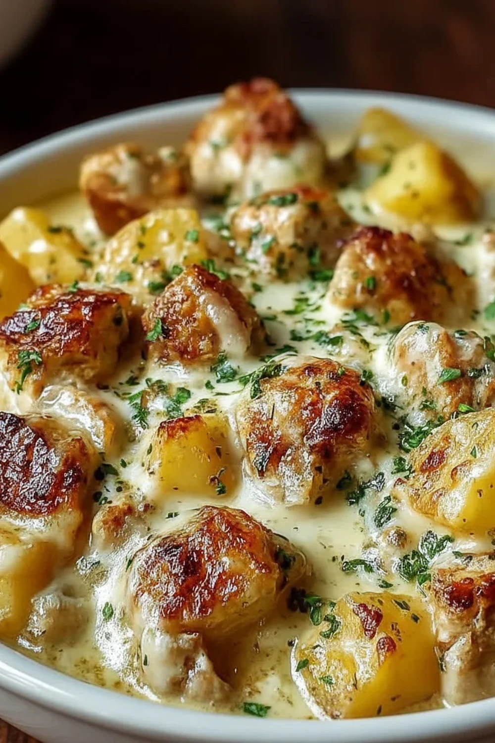 Garlic Parmesan Crockpot Chicken Potatoes