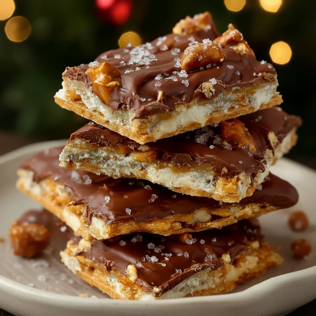 Sweet and Salty Christmas Saltine Cracker Toffee